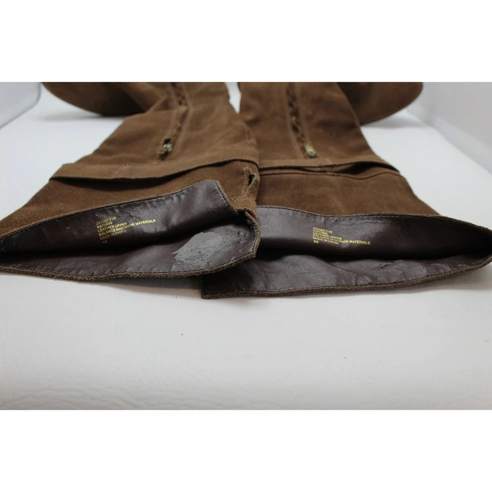 Colin‎ Stuart Brown Suede Over The Knee Flat Boots Buckle 8B 243502-F49